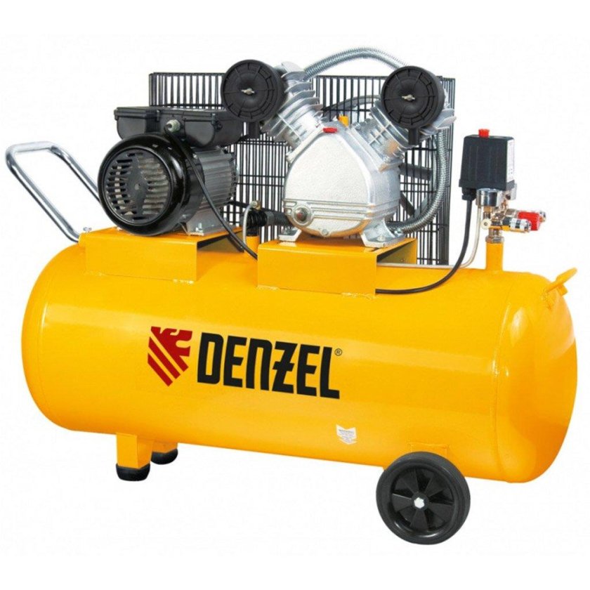 Компрессор воздушный PC 2/100-370, 2,2 КВТ, 370 Л/мин, 100 л// Denzel