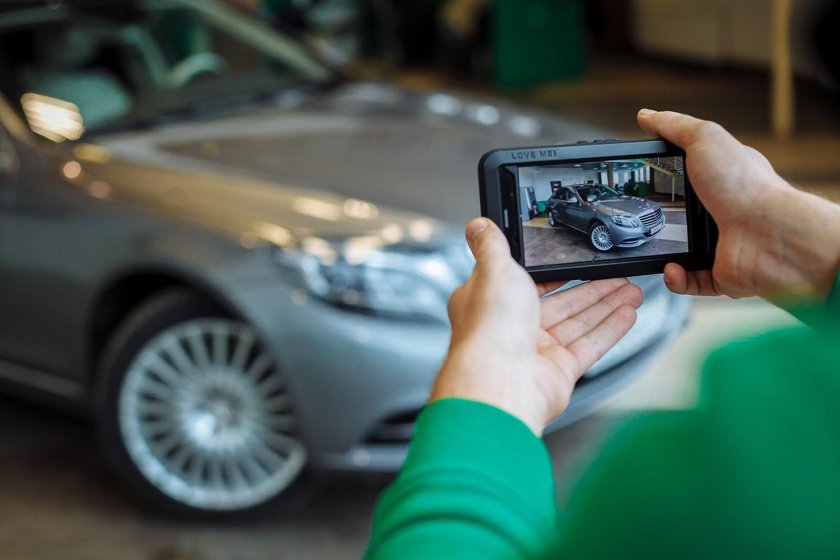 Фотографирование машины