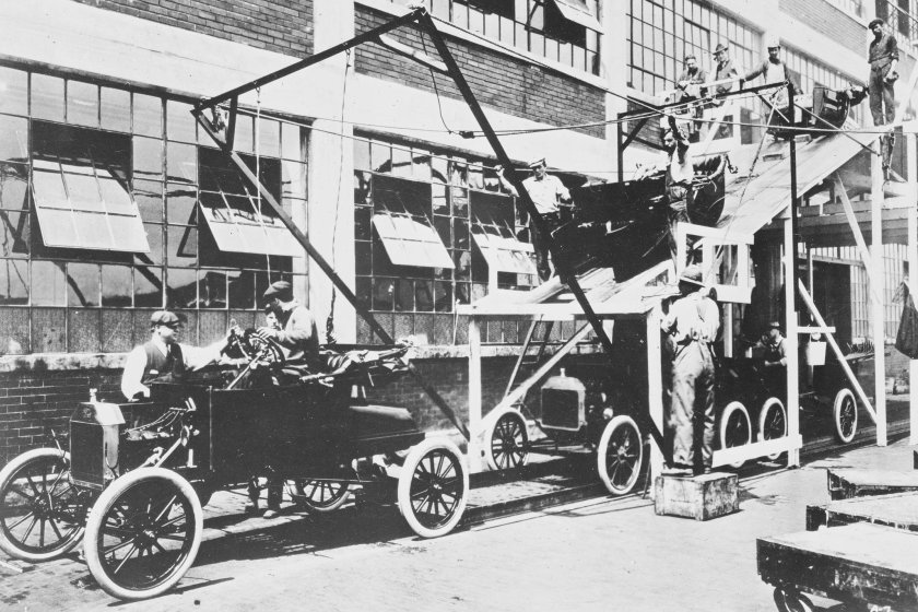 Завод Форда в Хайлэнд парк 1914