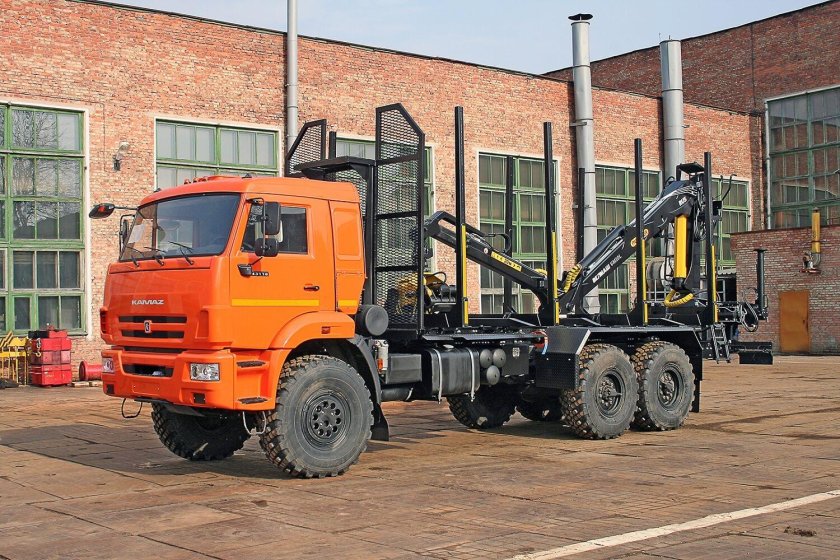Сортиментовоз с КМУ vm10l74 на шасси КАМАЗ 43118