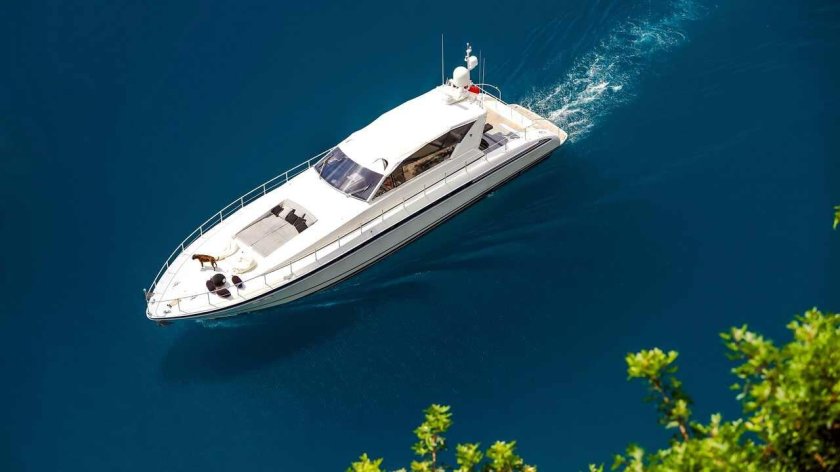 Яхта вид сверху