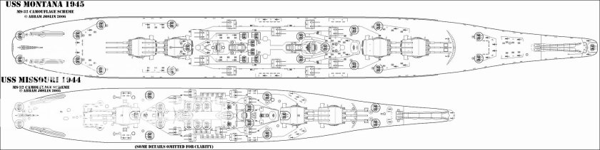 Линкор Монтана схема