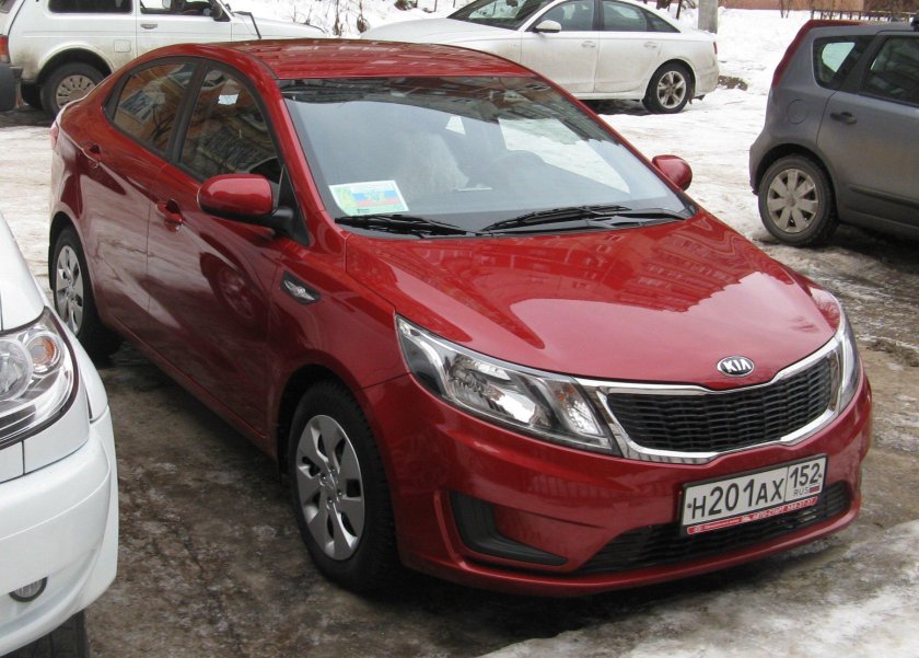 Киа Рио 3 красный гранат цвет