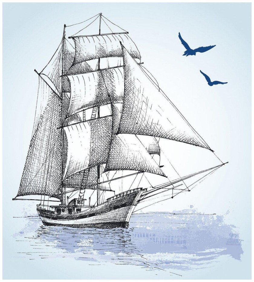 Парусник рисунок