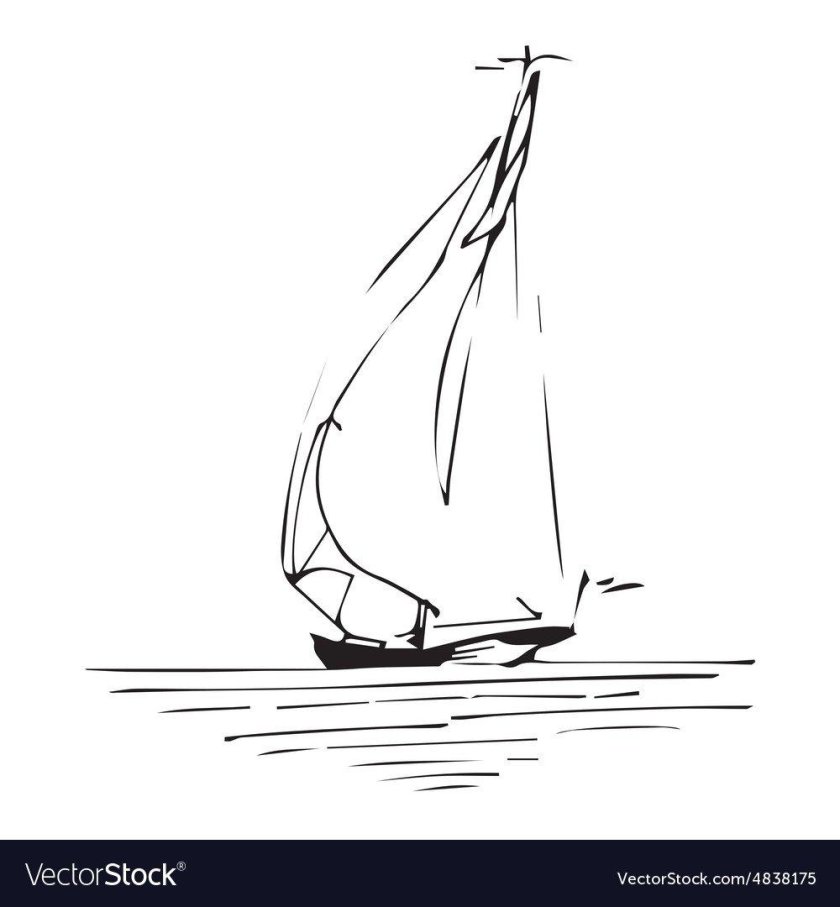 Набросок яхты