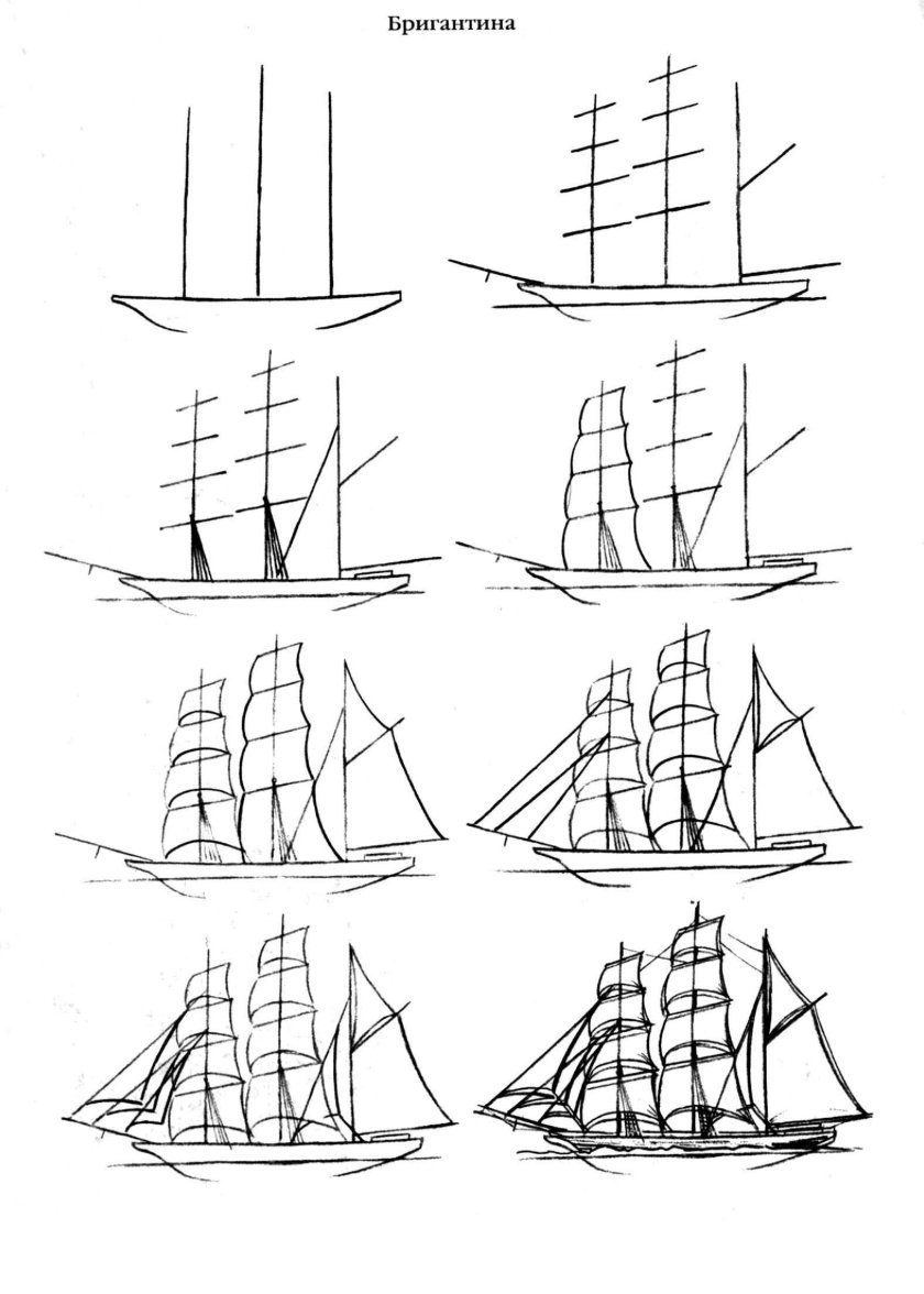 Парусник рисунок