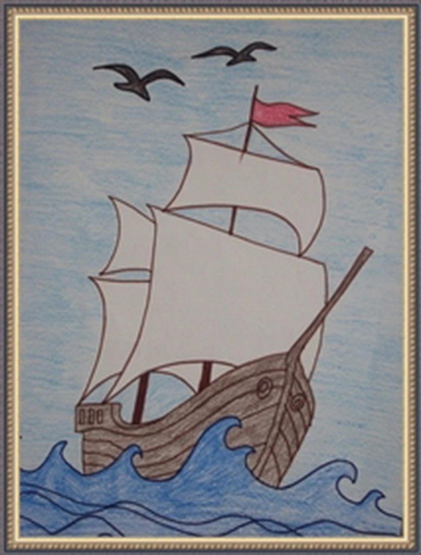 Кораблик рисунок