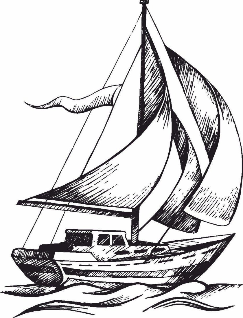 Эскиз парусного корабля