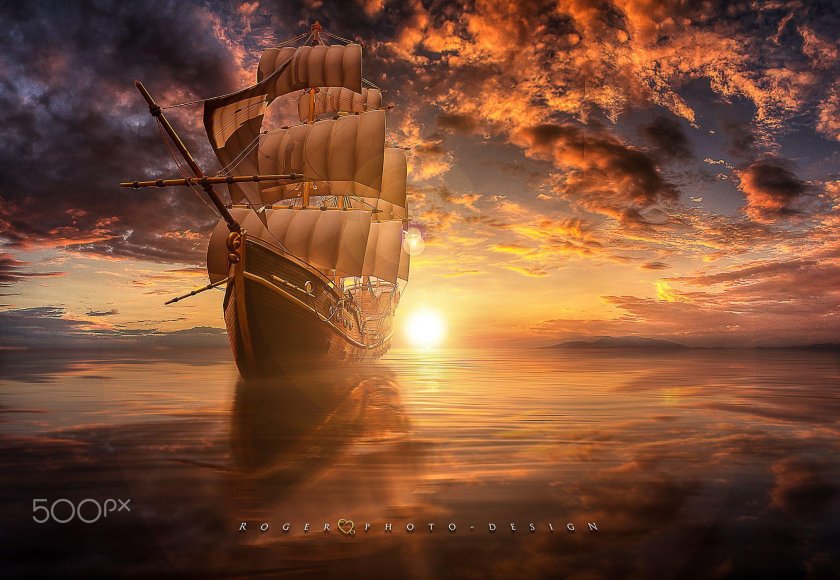 Красивый корабль