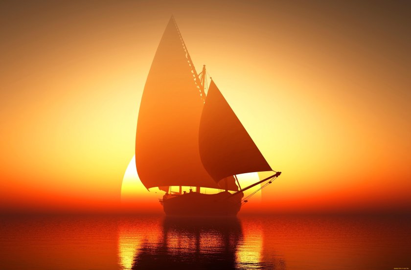 Корабль в море