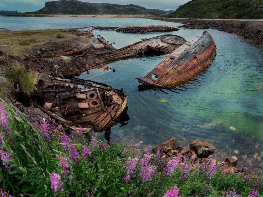 Териберка Мурманская кладбище кораблей