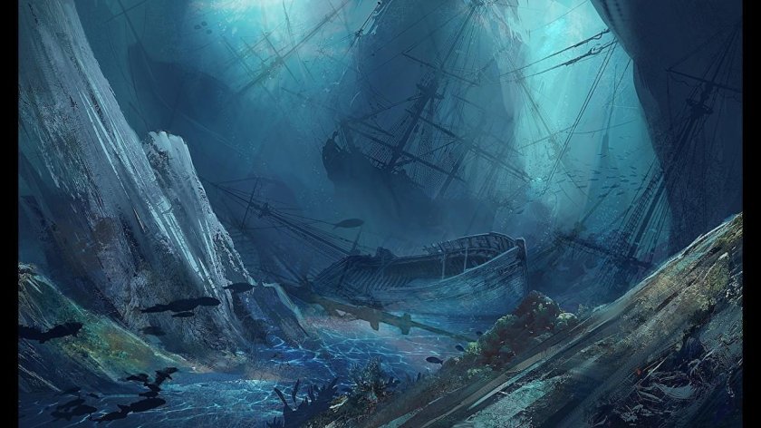 Бухта затонувших кораблей пираты Карибского моря