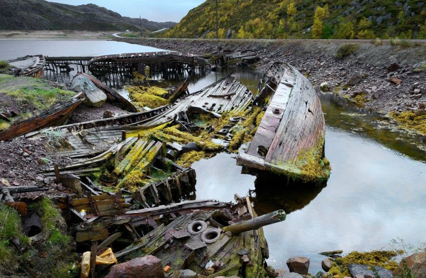 Кладбище заброшенных кораблей Териберка