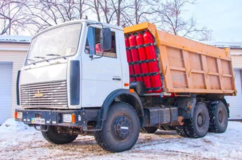 МАЗ самосвал ГБО метан