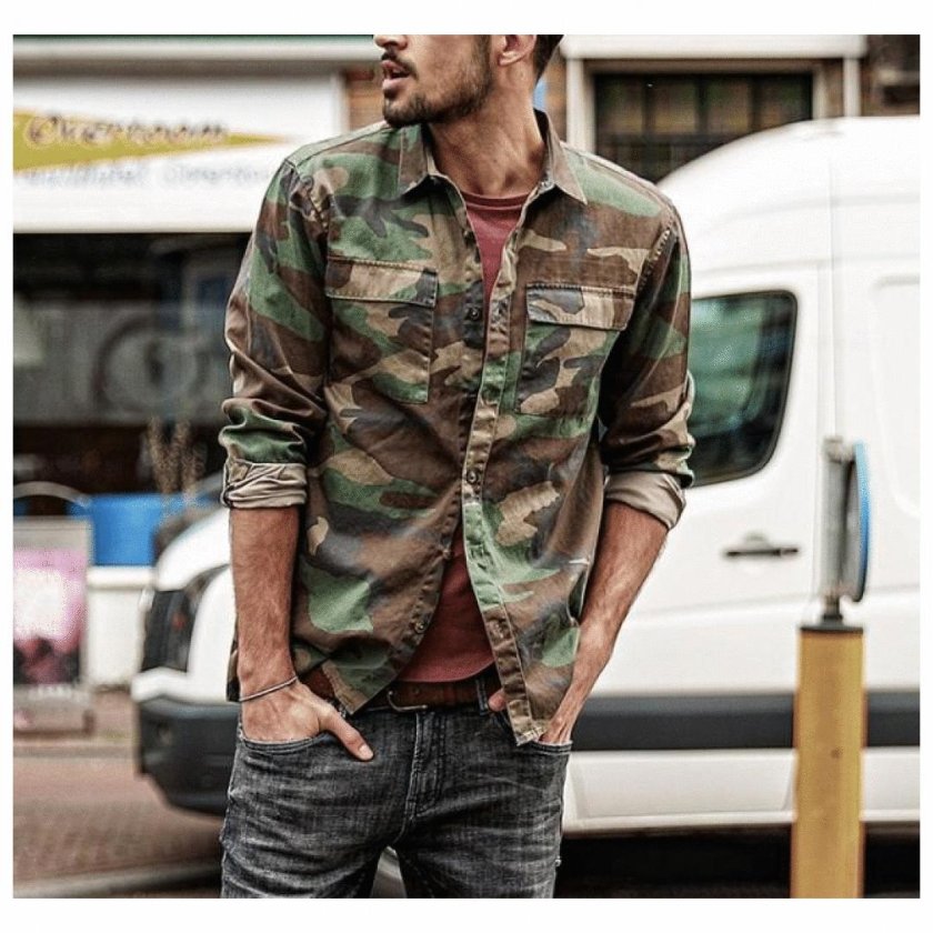 Мужская модная камуфляжная