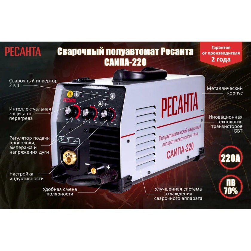 Сварочный полуавтомат Ресанта 220