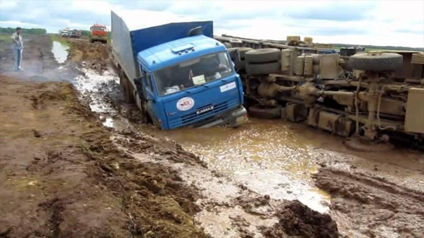 КАМАЗ В грязи