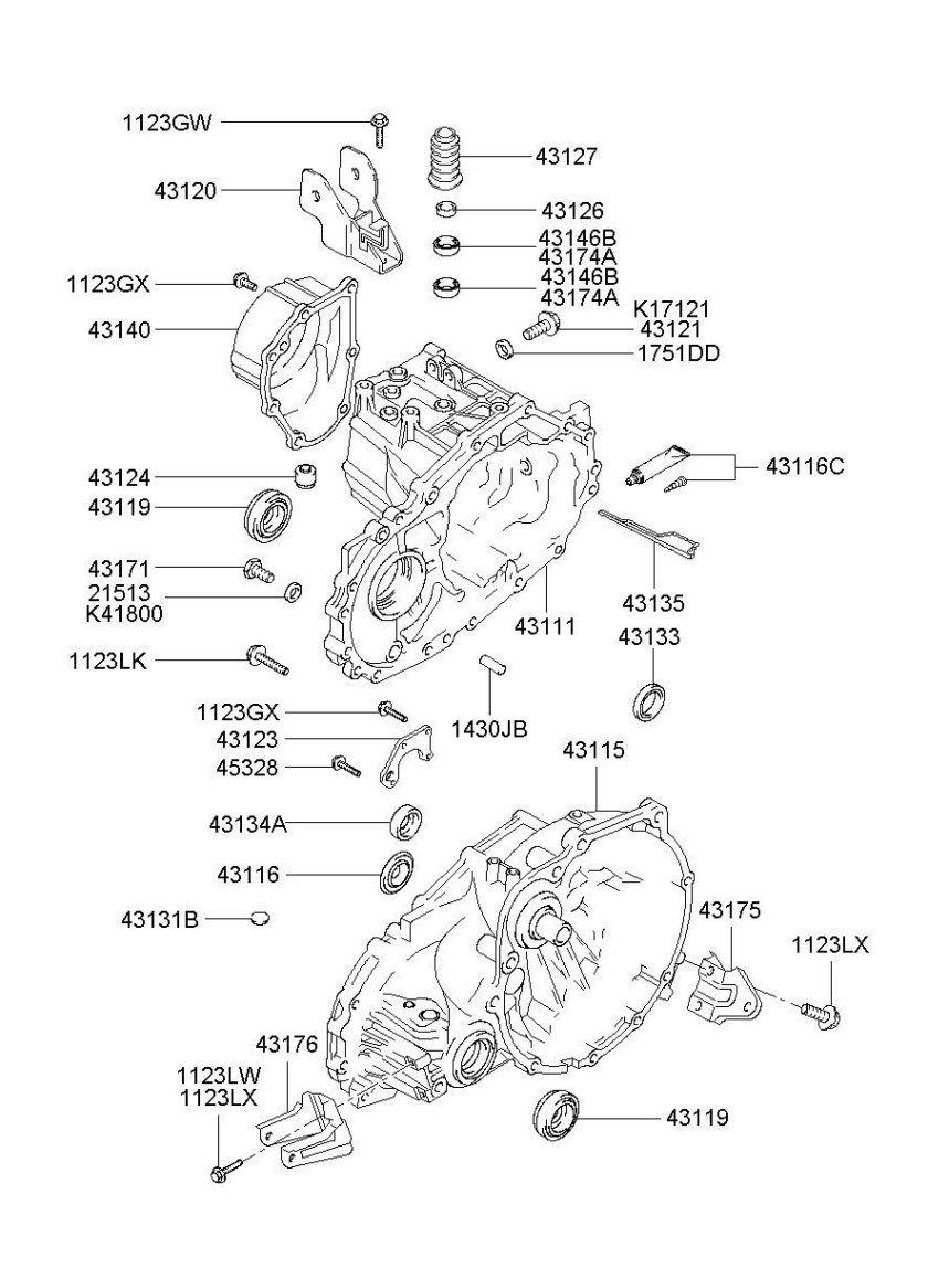Хендай акцент коробка передач механика схема