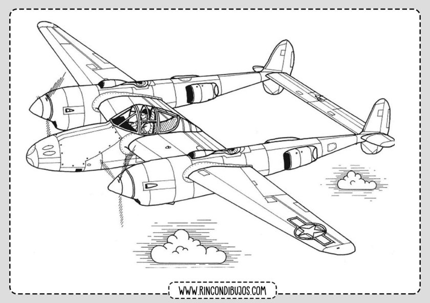 Раскраска. Военные самолеты