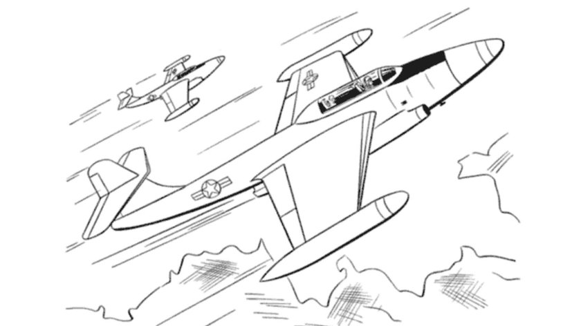 Раскраска. Военные самолеты