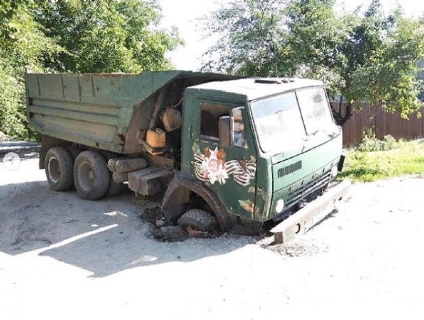 КАМАЗ застрял