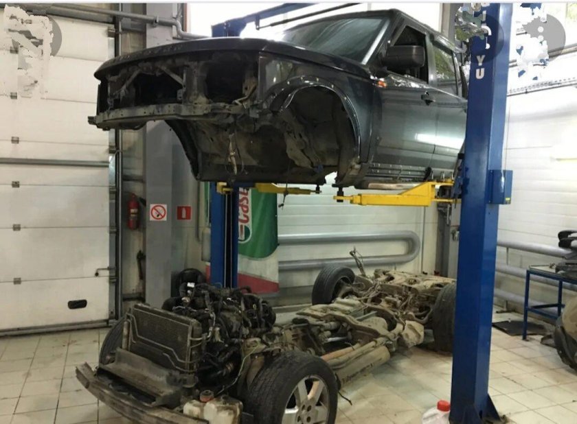 Land Rover Discovery 3 снятие кузова