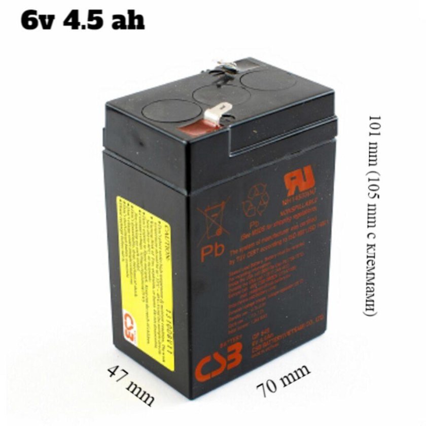 Батарея CSB GP 645 (6v, 4.5Ah)