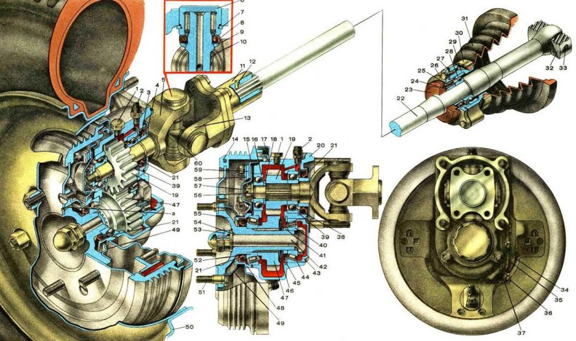 Бортовой редуктор ЛУАЗ 969 М