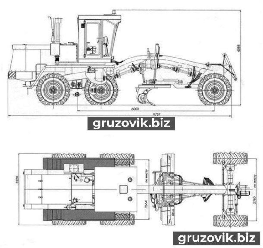 Автогрейдер ДЗ-98 габариты