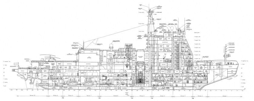 Ледокол Арктика проекта 22220 чертежи