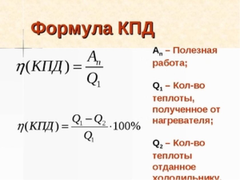 Формула общего КПД