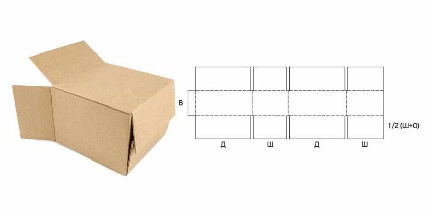 4х клапанная коробка развертка