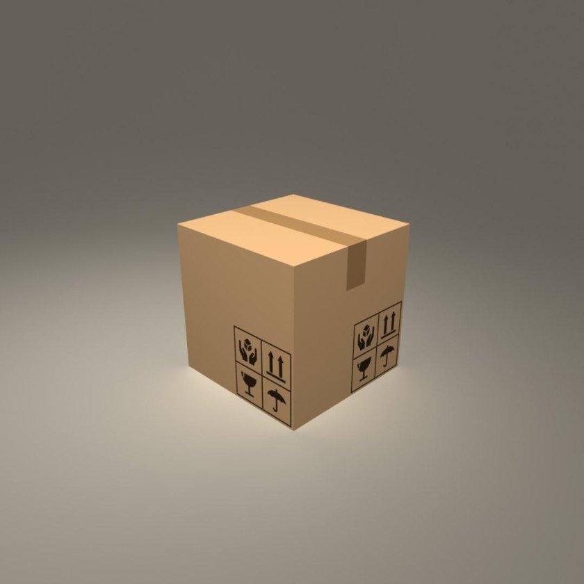 Модель картонной коробки