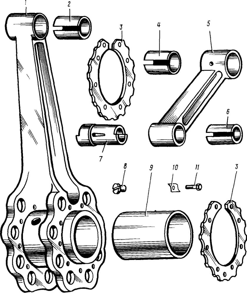 Шатун Москвич 412 чертеж