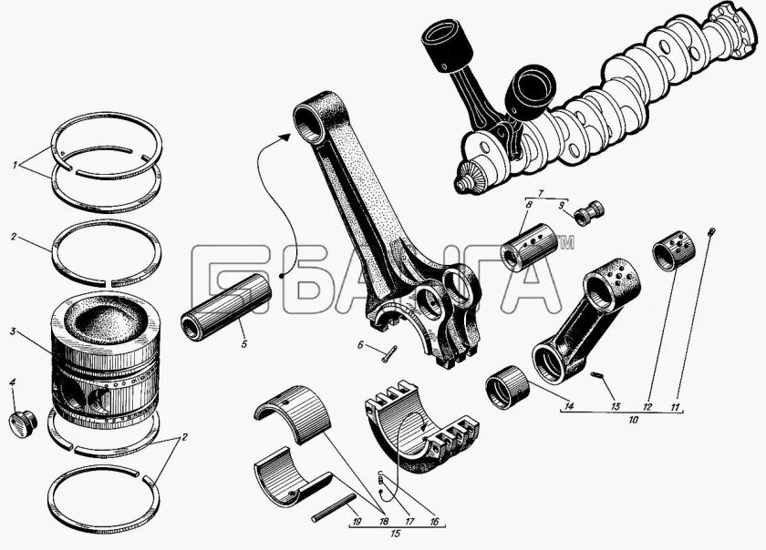 Поршневое кольцо д6 504-06-2-1