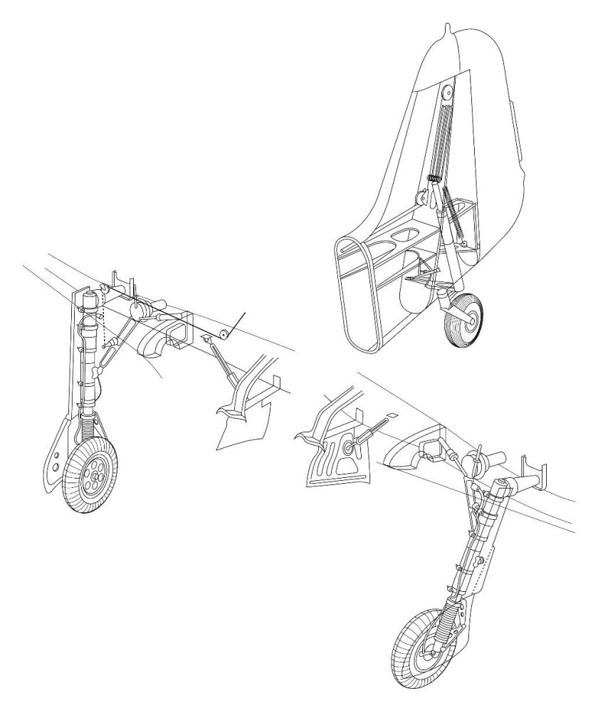 Орион передняя стойка шасси