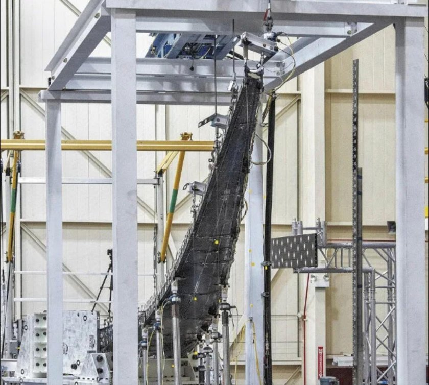 Испытания крыла самолета на прочность