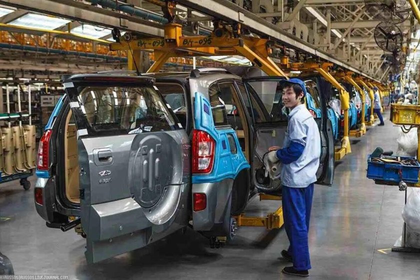 Завод Chery в Китае