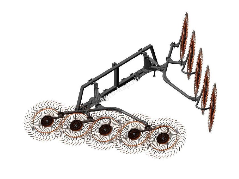 Грабли колесно-пальцевые навесные Rp/8v
