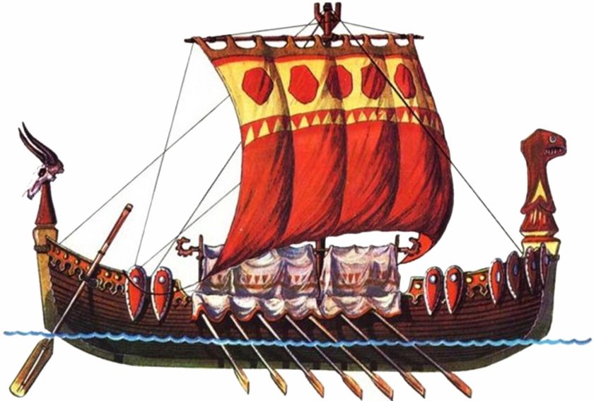 Корабль Ладья древней Руси
