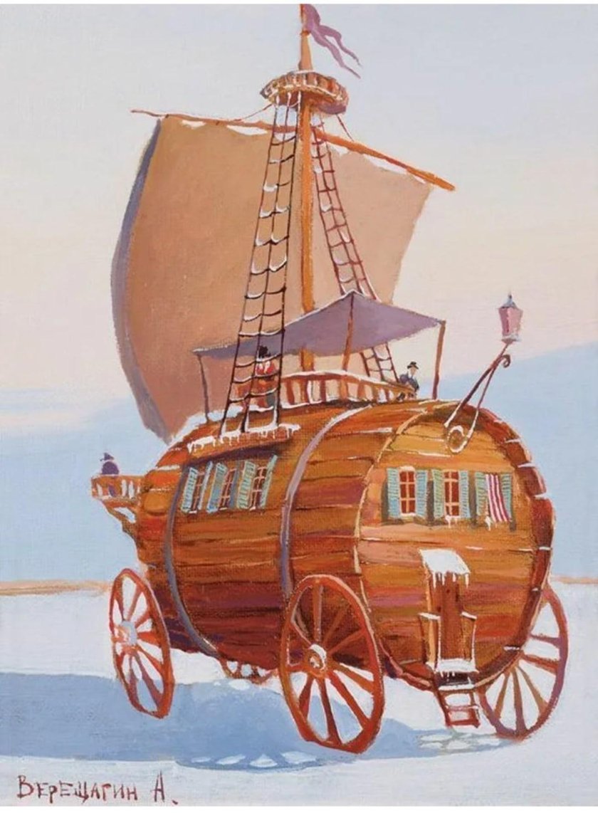 Князь Олег корабли на колесах