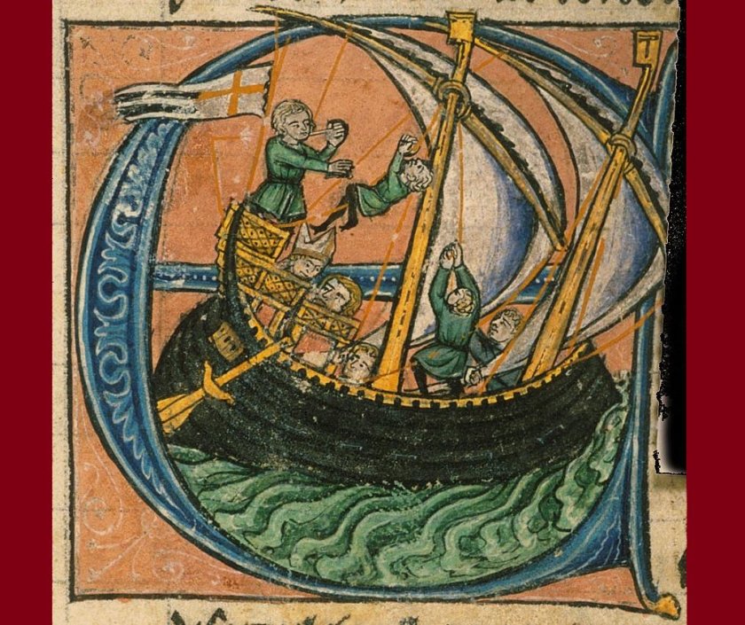 Корабль Средневековая миниатюра