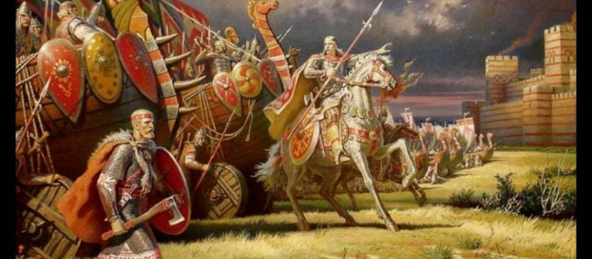 Олег Вещий щит на воротах Константинополя