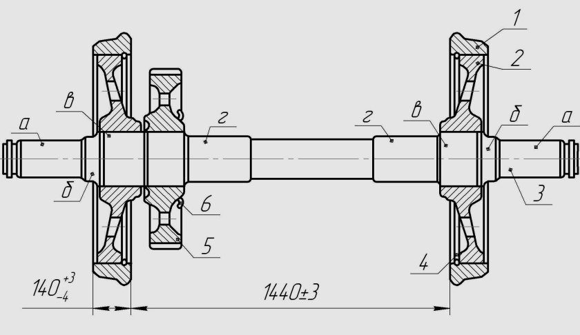 Колёсная пара тепловоза 2тэ116