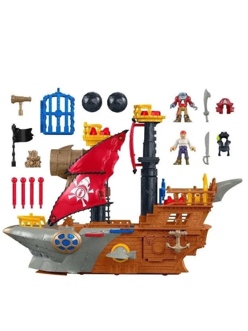 Игровой набор Imaginext пиратский корабль акула dhh61