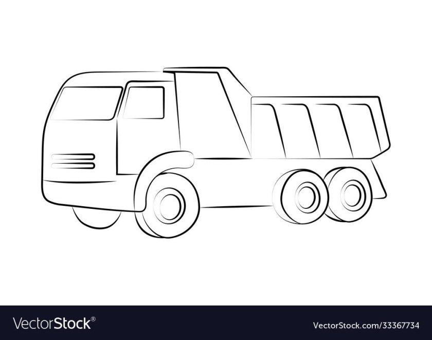 КАМАЗ самосвал вектор