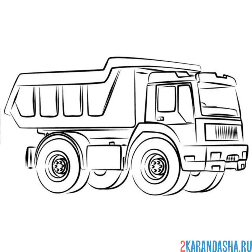 КАМАЗ 5320 раскраска