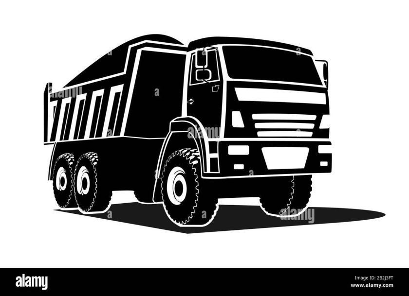 КАМАЗ спереди вектор