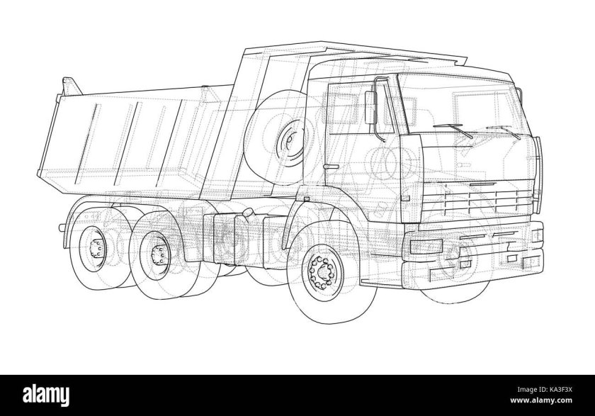 Раскраска КАМАЗ 65115 самосвал