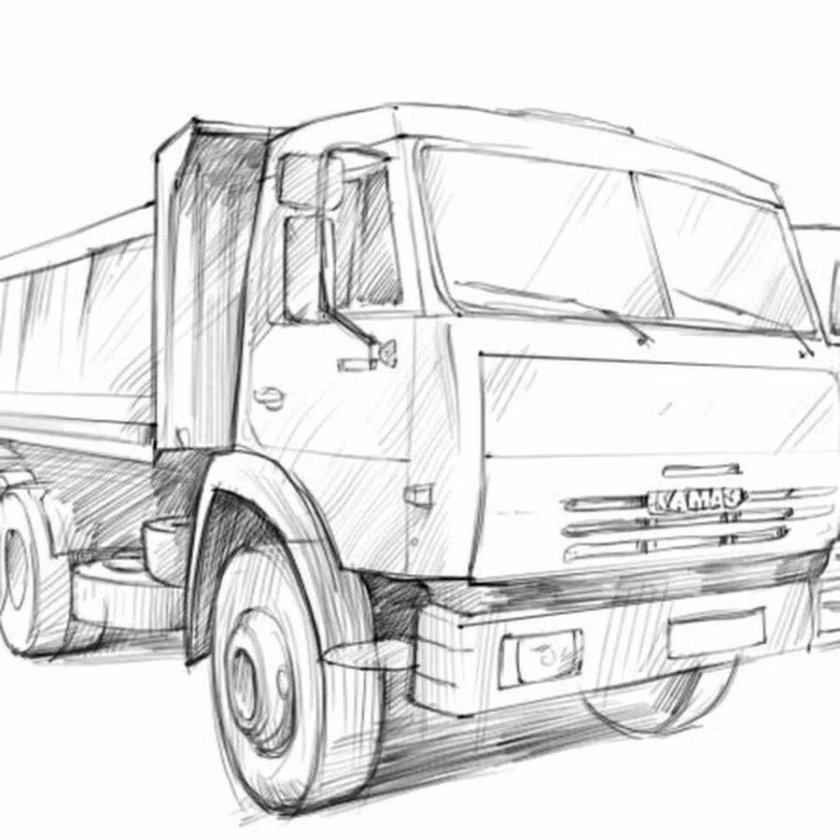 КАМАЗ 54115 рисунок